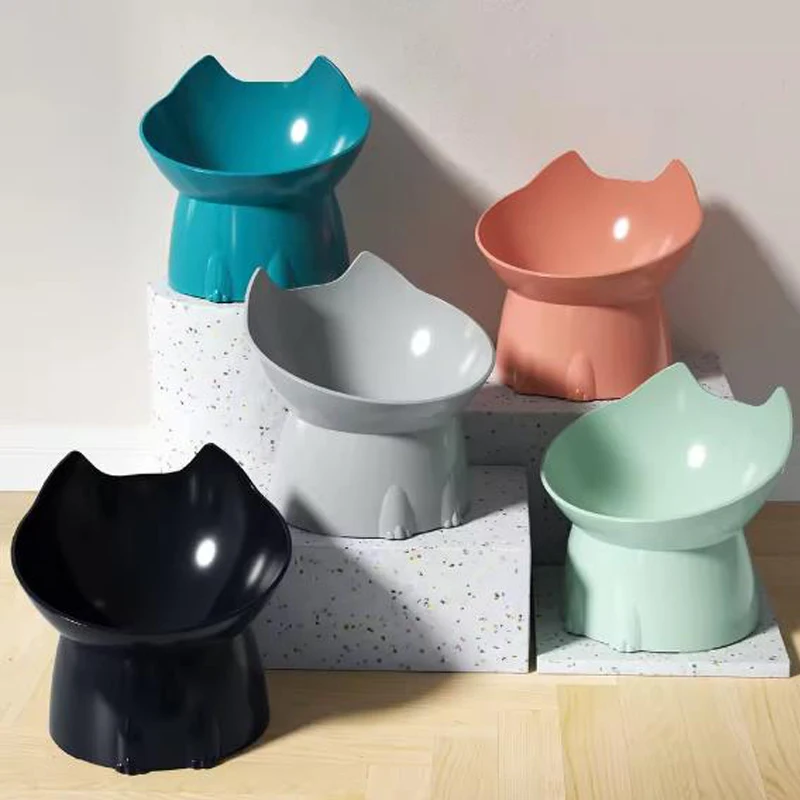CuubeHub Raised Anti-Tip Pet Bowl